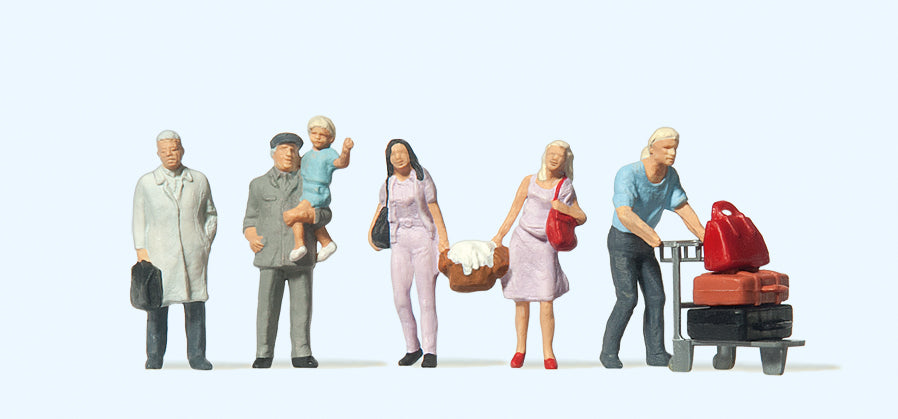 Preiser 14122 Travellers at the Railway Station (6) Standard Figure Set HO