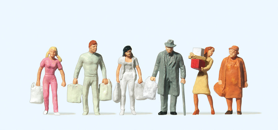 Preiser 14136 People Shopping (6) Standard Figure Set HO