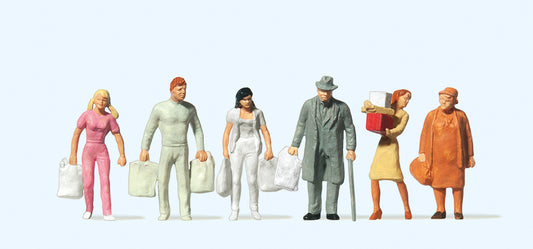 Preiser 14136 People Shopping (6) Standard Figure Set HO