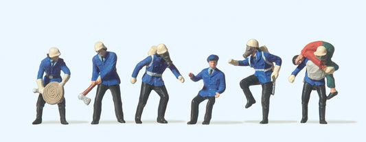 Preiser 14206 Firemen in Breathing Apparatus (6) Standard Figure Set HO