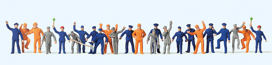 Preiser 14406 Railway Shunters (24) Standard Figure Set HO