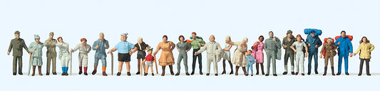 Preiser 14413 Walkers/Wanderers (24) Standard Figure Set HO