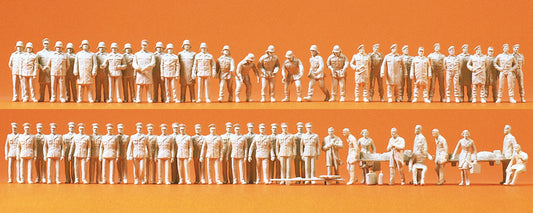 Preiser 16339 Emergency Services (60) Unpainted Figures HO