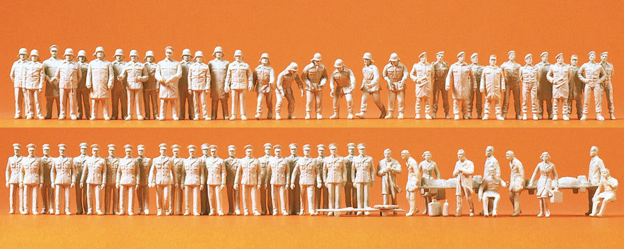 Preiser 16339 Emergency Services (60) Unpainted Figures HO