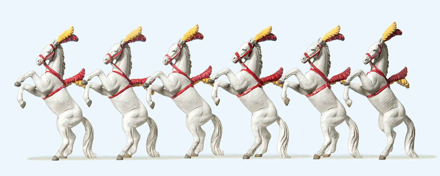 Preiser 20382 Circus Show Horses (6) Figure Set HO