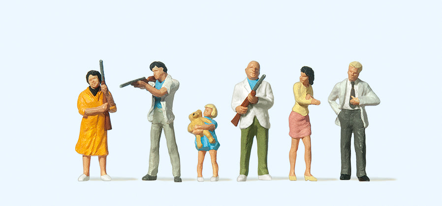 Preiser 24662 Fairground Shooting Gallery (6) Figure Set HO
