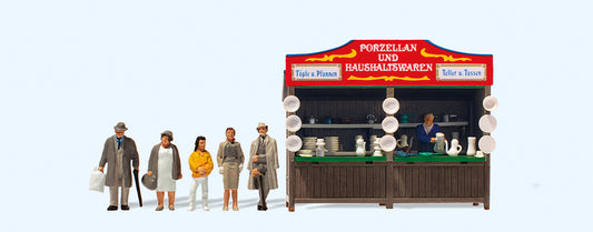 Preiser Funfair China Stall 75th Anniversary Set PR24693 HO Gauge