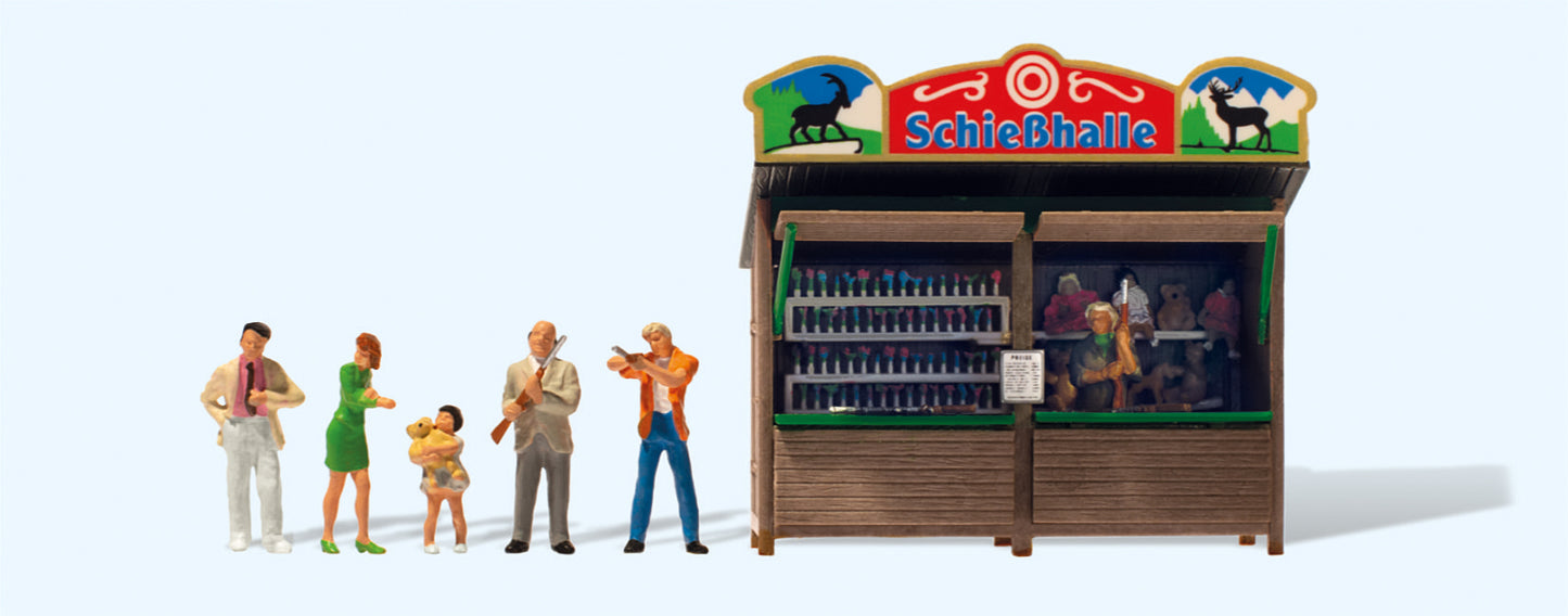 Preiser Funfair Shooting Gallery 75th Anniversary Set PR24694 HO Gauge