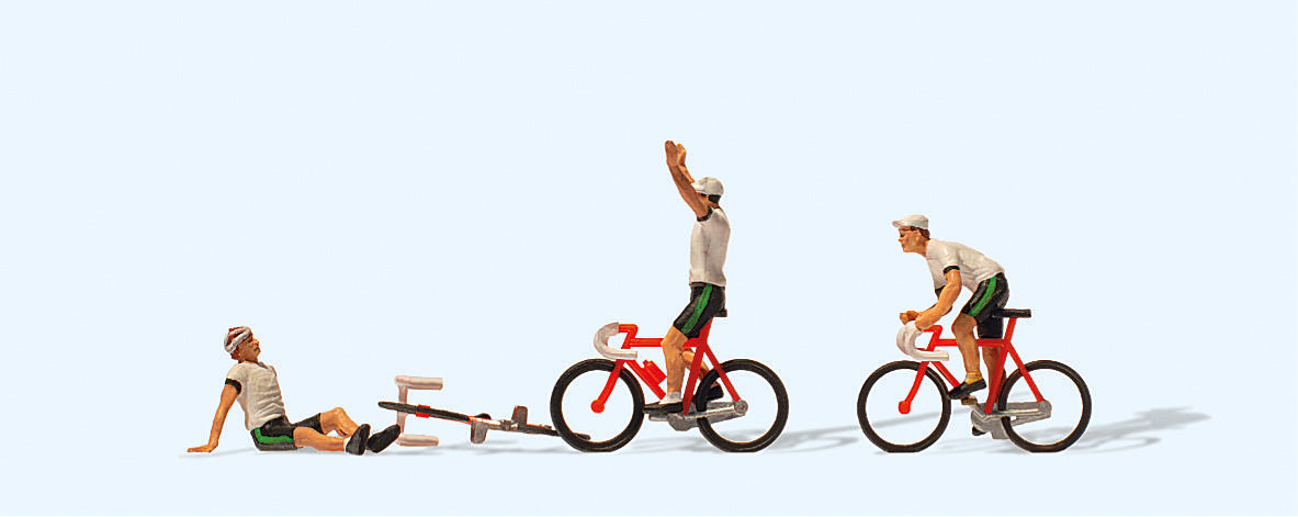 Preiser Racing Cyclists Team 2 (3) Figure Set HO Gauge PR25005