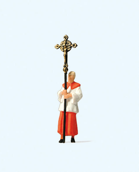 Preiser 28066 Verger Carrying Cross Figure HO