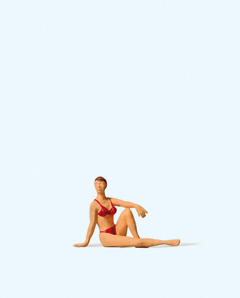 Preiser 28072 Female Bather Seated Figure HO