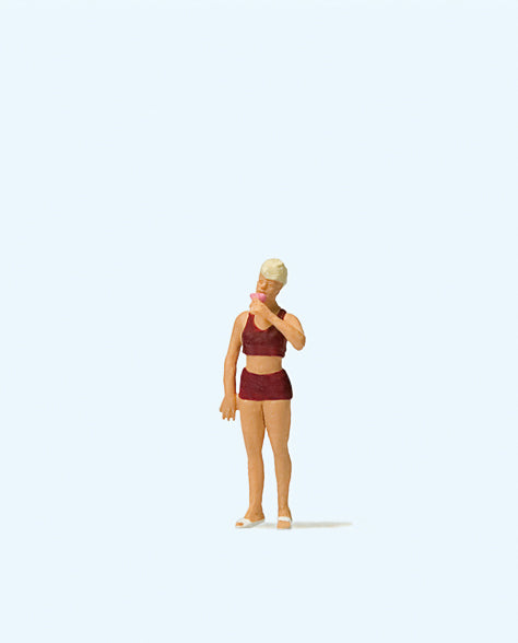 Preiser 28163 Woman Eating Ice Cream Figure HO