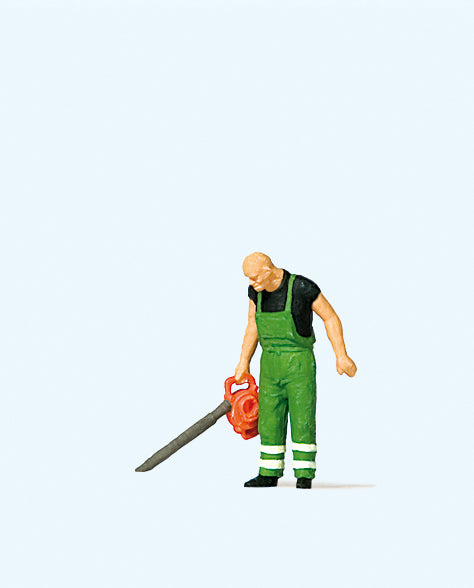 Preiser 28188 Leaf Blower Figure HO
