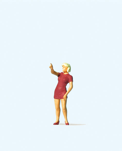 Preiser 28190 Woman Pointing her Finger Figure HO