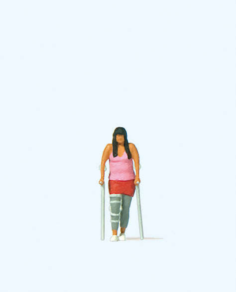 Preiser 28216 Female with Broken Leg Figure HO