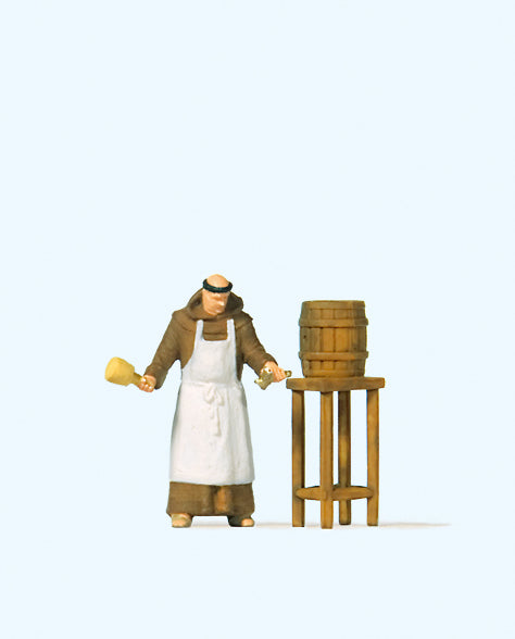 Preiser 28218 Friar Tapping Beer Figure HO