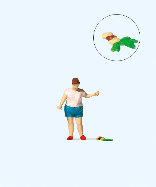 Preiser 28232 Woman WITHOUT Burger Figure HO