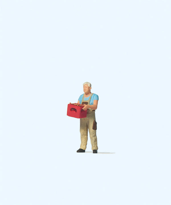 Preiser 28234 Man with Beer Crate Figure HO