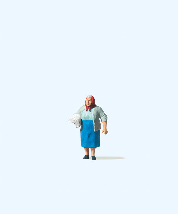 Preiser 28255 Newspaper Woman Figure HO