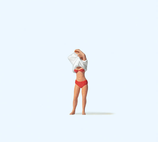 Preiser 28258  Female Lifeguard Ready for Action Figure HO