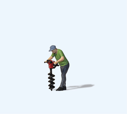 Preiser Drilling the Ground Figure PR28263 HO Gauge