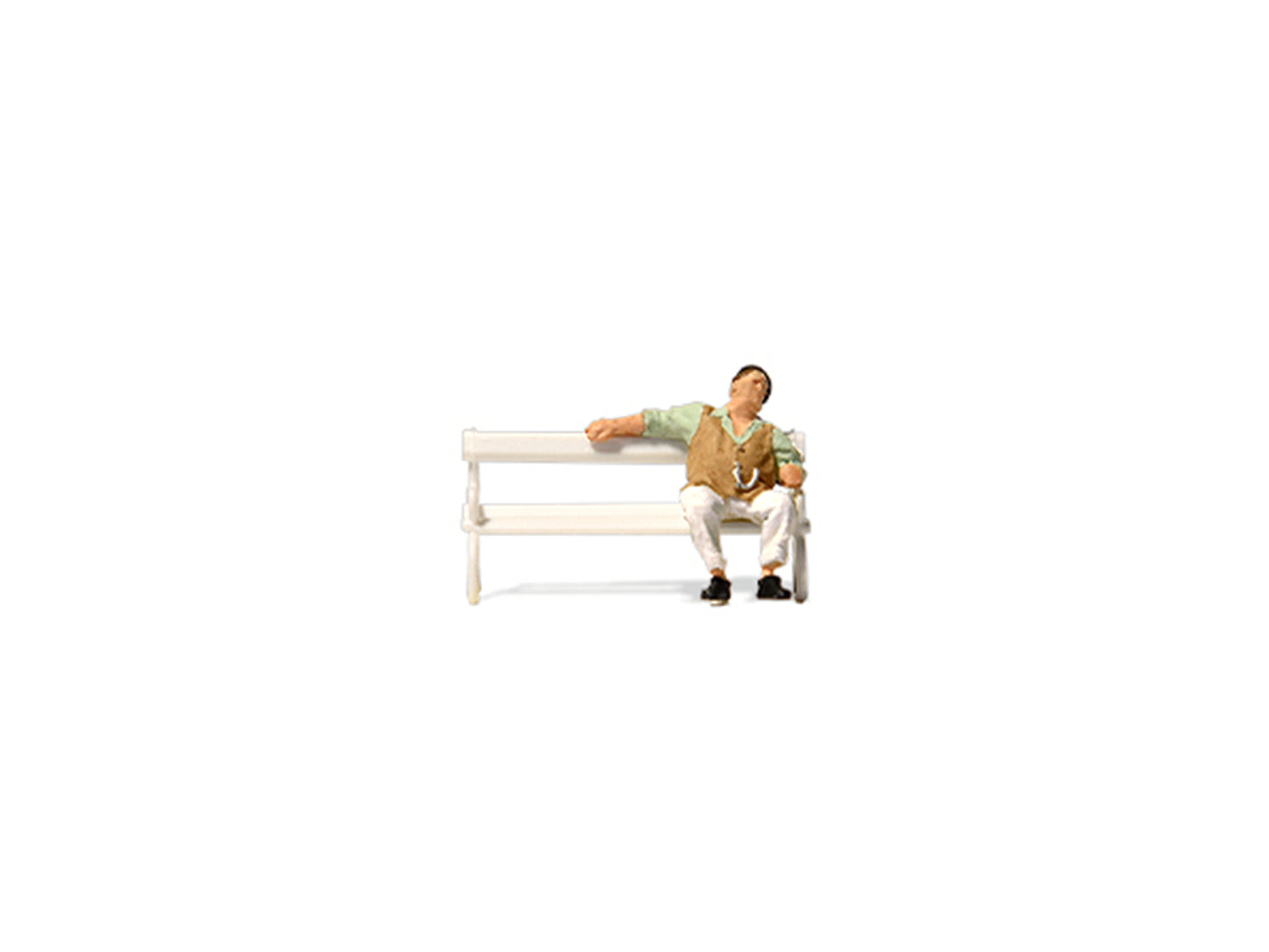 Preiser Man Sitting on Bench Figure PR28274 HO Gauge