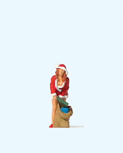 Preiser 29028 Christmas Girl with Sack of Gifts Figure HO