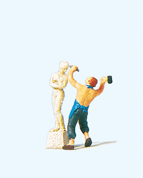 Preiser 29032 Sculptor with Sculpture Figure HO