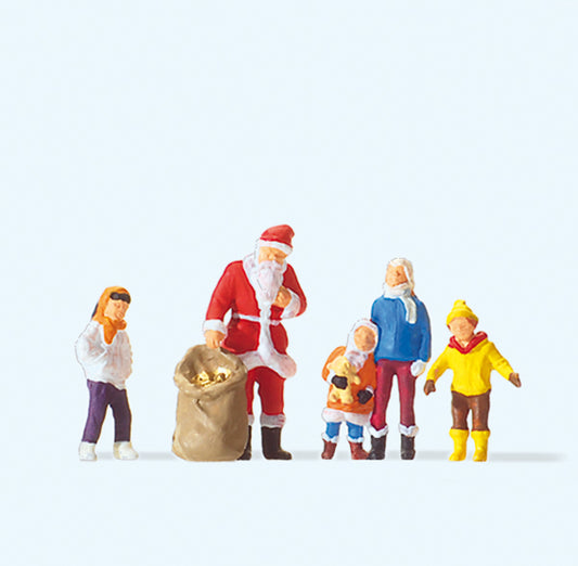 Preiser 29098 Father Christmas with Children Figure HO