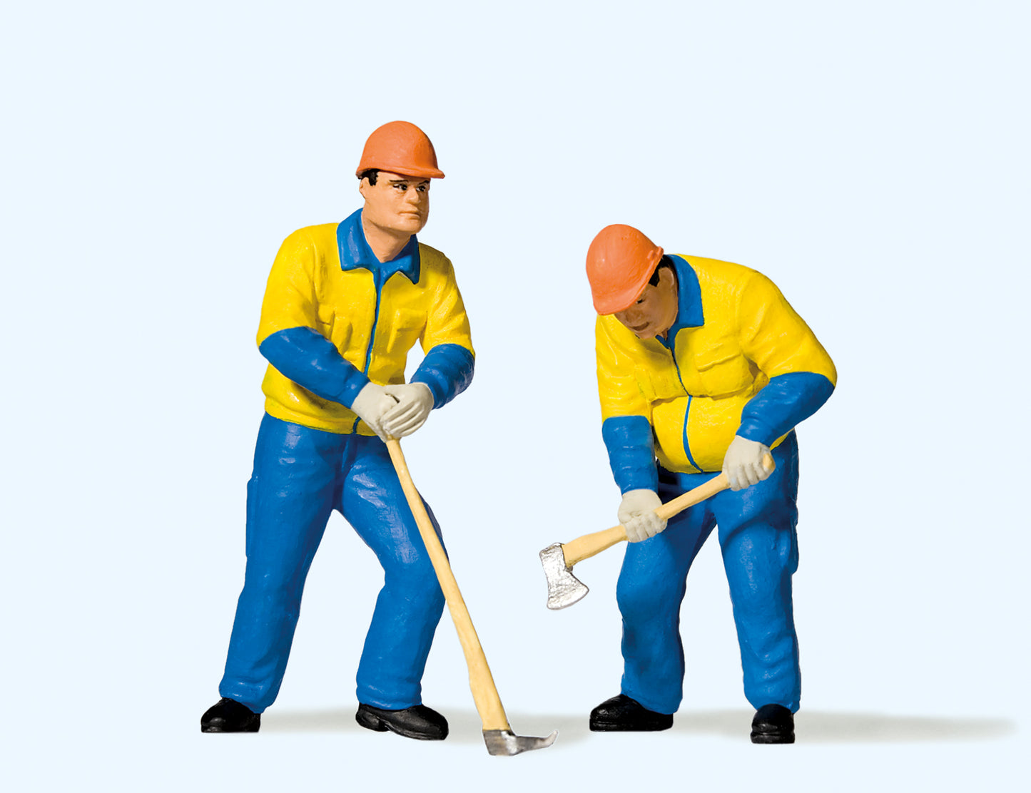 Preiser 44913 Modern Lumberjacks Yellow/Blue Uniform (2) Figure Set G Gauge