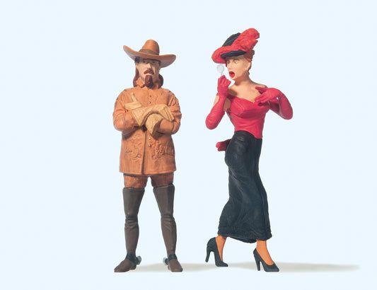 Preiser 45097 Wild West People (2) Figure Set G Gauge