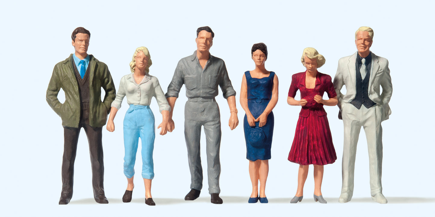 Preiser 45155 Passers By (6) Standard Figure Set G Gauge