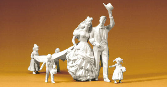 Preiser 45180 Wedding Scene (6) Unpainted Figures G Gauge
