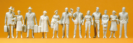 Preiser 63000 Passengers/Passers By (12) Unpainted Figures Gauge 1