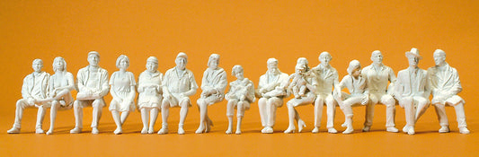 Preiser 63001 Seated Passengers (15) Unpainted Figures Gauge 1