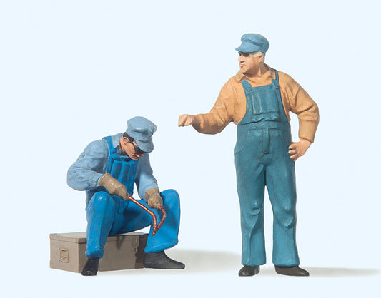 Preiser 63077 American Railroad Track Workers (2) Figure Set Gauge 1