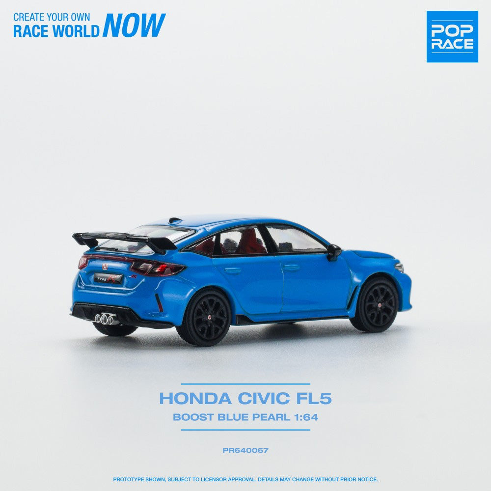Pop Race 640067 Honda Civic Type-R FL5 Boost Blue Pearl 1:64 Diecast Car