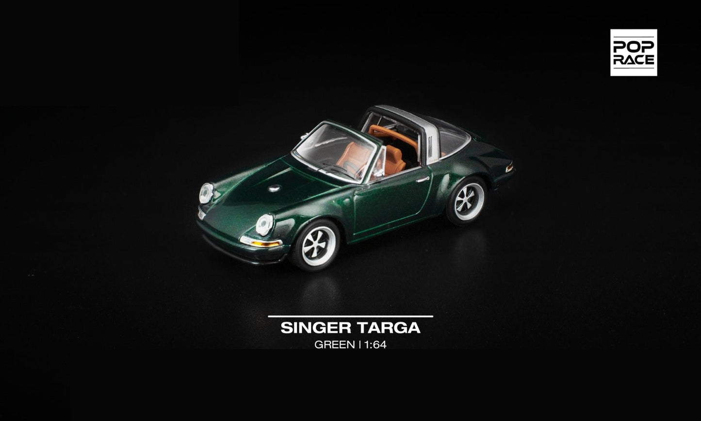 Pop Race Singer Targa Green 1:64 Diecast Car PR640068