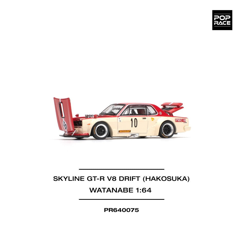 Pop Race Skyline GT-R V8 Drift (Hakosuka) - Watanabe 1:64 Car PR640075
