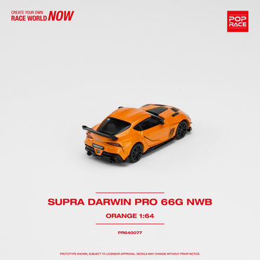 Pop Race Supra Darwin Pro 66G NWB Orange 1:64 Diecast Model 640077
