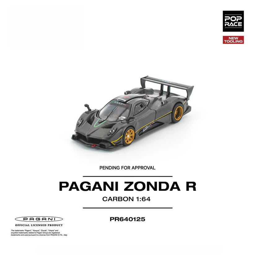 Pop Race Pagani Zonda R (New Tooling) 1:64 Diecast Car PR640125