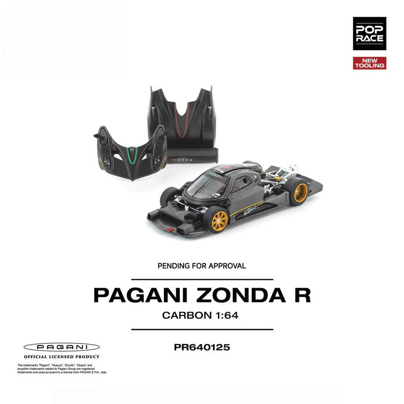 Pop Race Pagani Zonda R (New Tooling) 1:64 Diecast Car PR640125