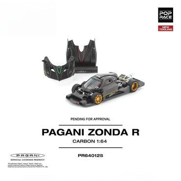 Pop Race Pagani Zonda R (New Tooling) 1:64 Diecast Car PR640125