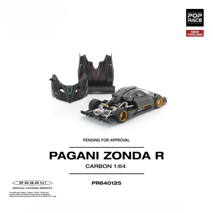 Pop Race Pagani Zonda R (New Tooling) 1:64 Diecast Car PR640125