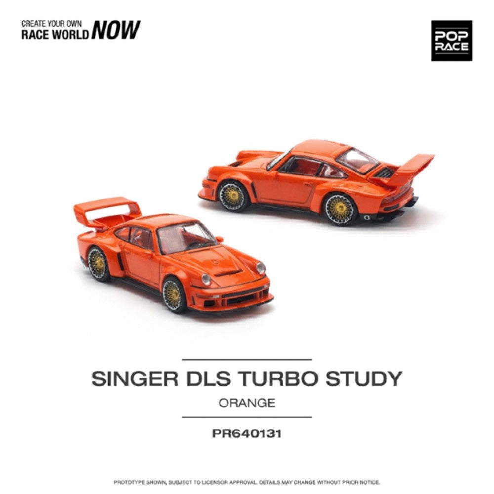Pop Race Singer DLS Turbo Track Orange 1:64 Diecast Model 640131