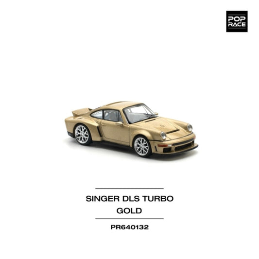 Pop Race Singer DLS Turbo (Road) Gold 1:64 Diecast Car PR640132