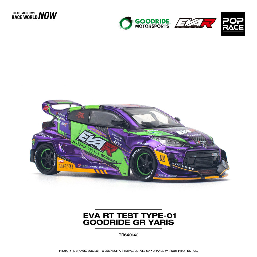 Pop Race 640143 EVA RT Test Type-01 Goodride GR Yaris 1:64 Diecast Model