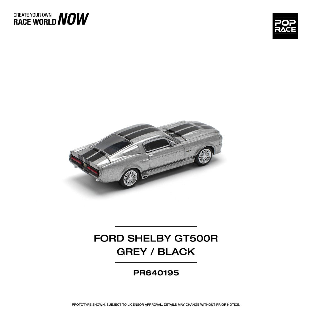 Pop Race 640195 Ford Shelby GT500R Grey/Black 1:64 Diecast Car