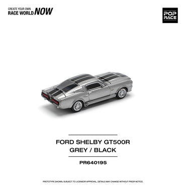 Pop Race 640195 Ford Shelby GT500R Grey/Black 1:64 Diecast Car