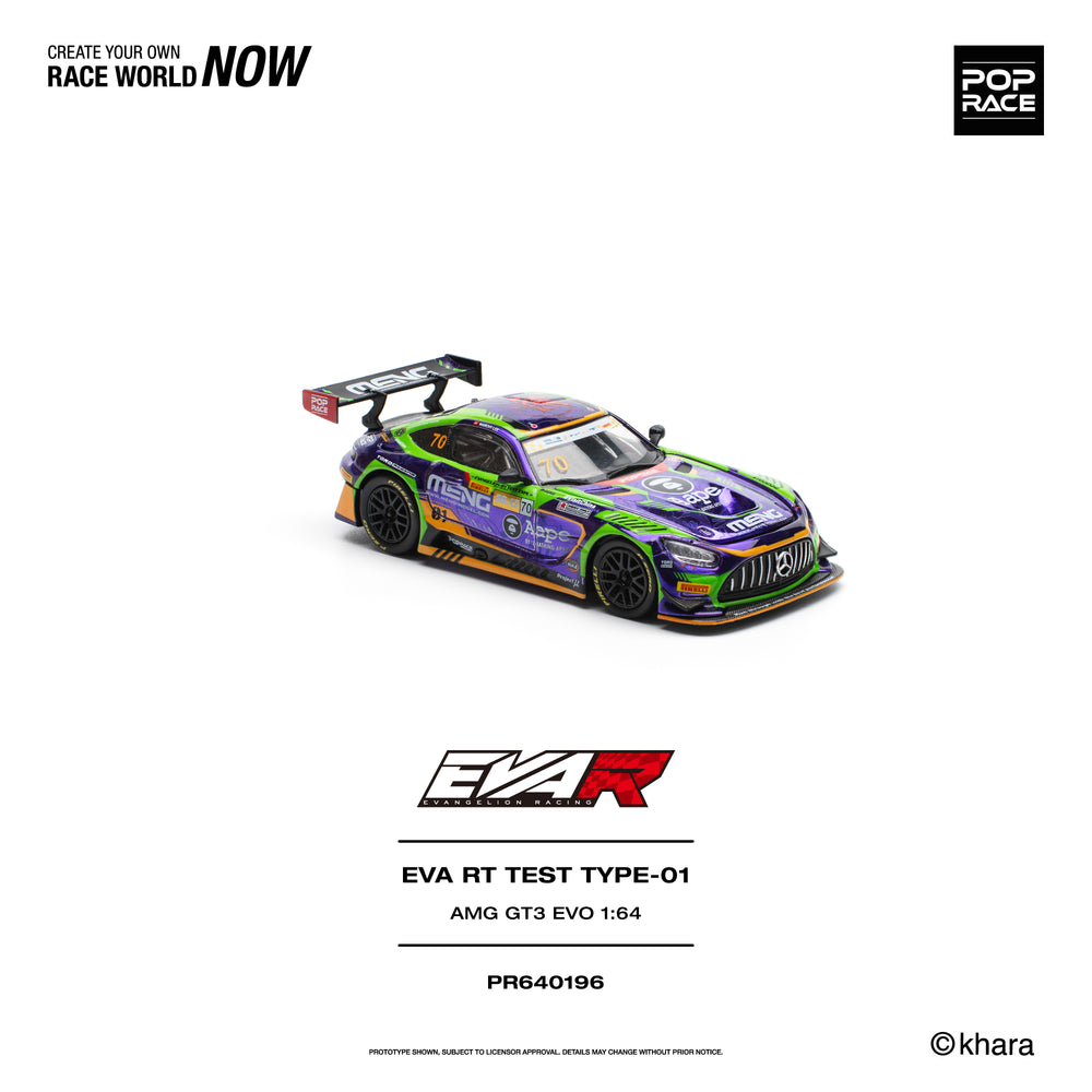 Pop Race EVA RT Test Type-01 AMG GT3 Evo Macau GP 2023 1:64 Diecast Model 640196